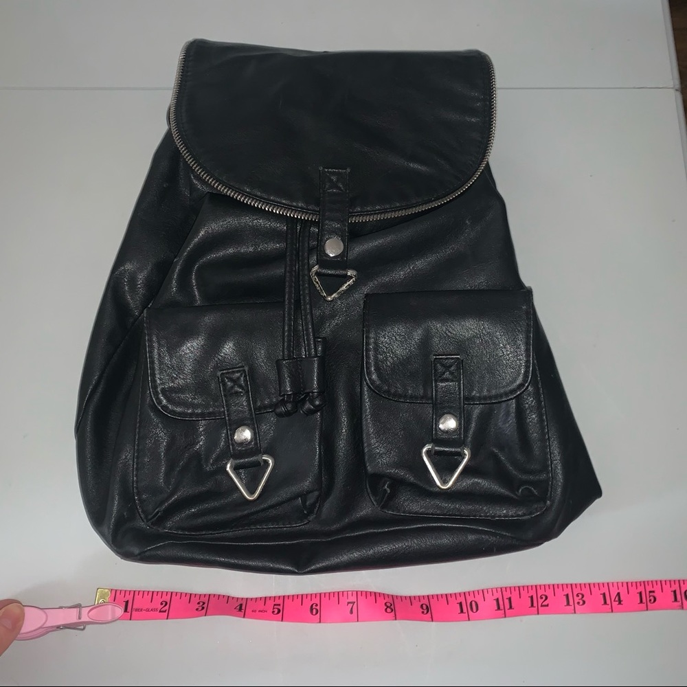 Cute Faux Leather Backpack Bag Divided H&M - Picture 12 of 15
